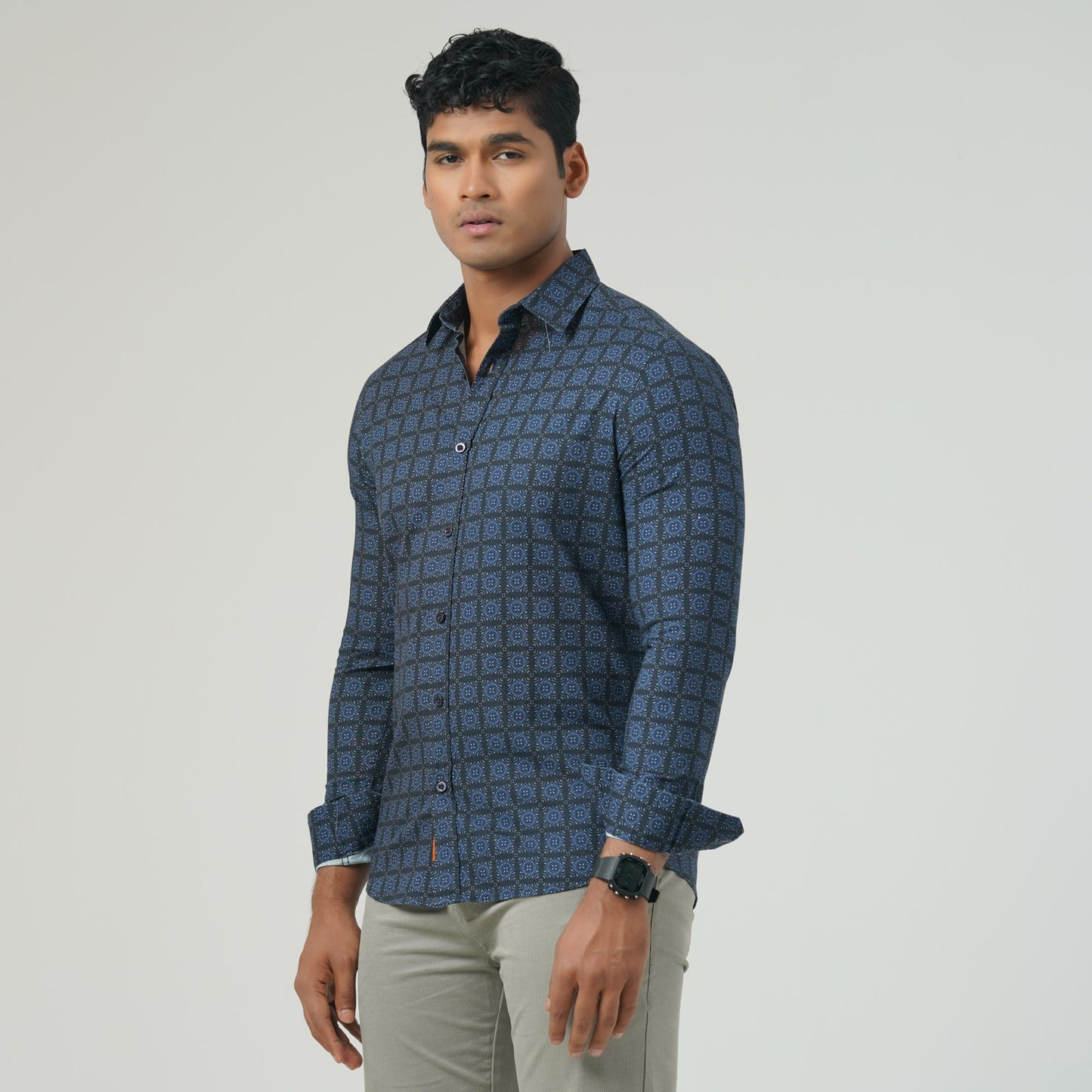 Mens Ls Shirt-SKY BLUE