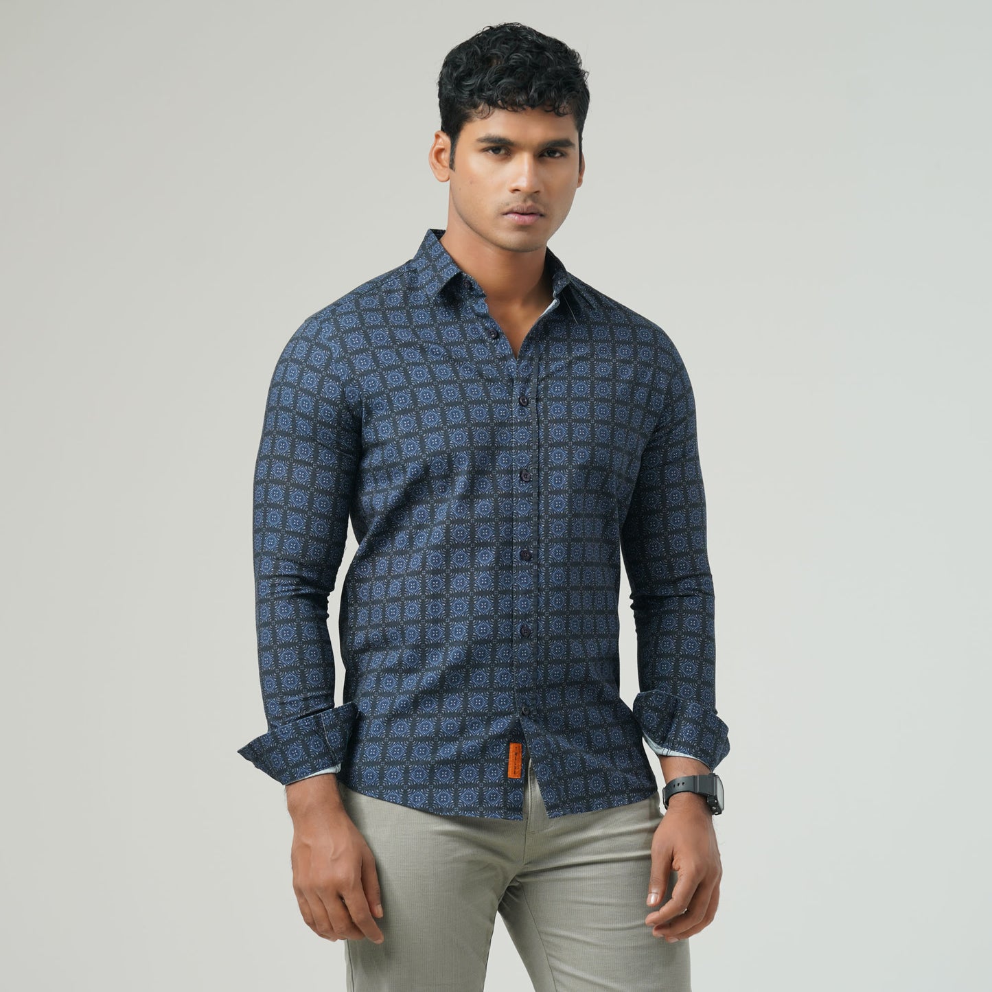 Mens Ls Shirt-SKY BLUE