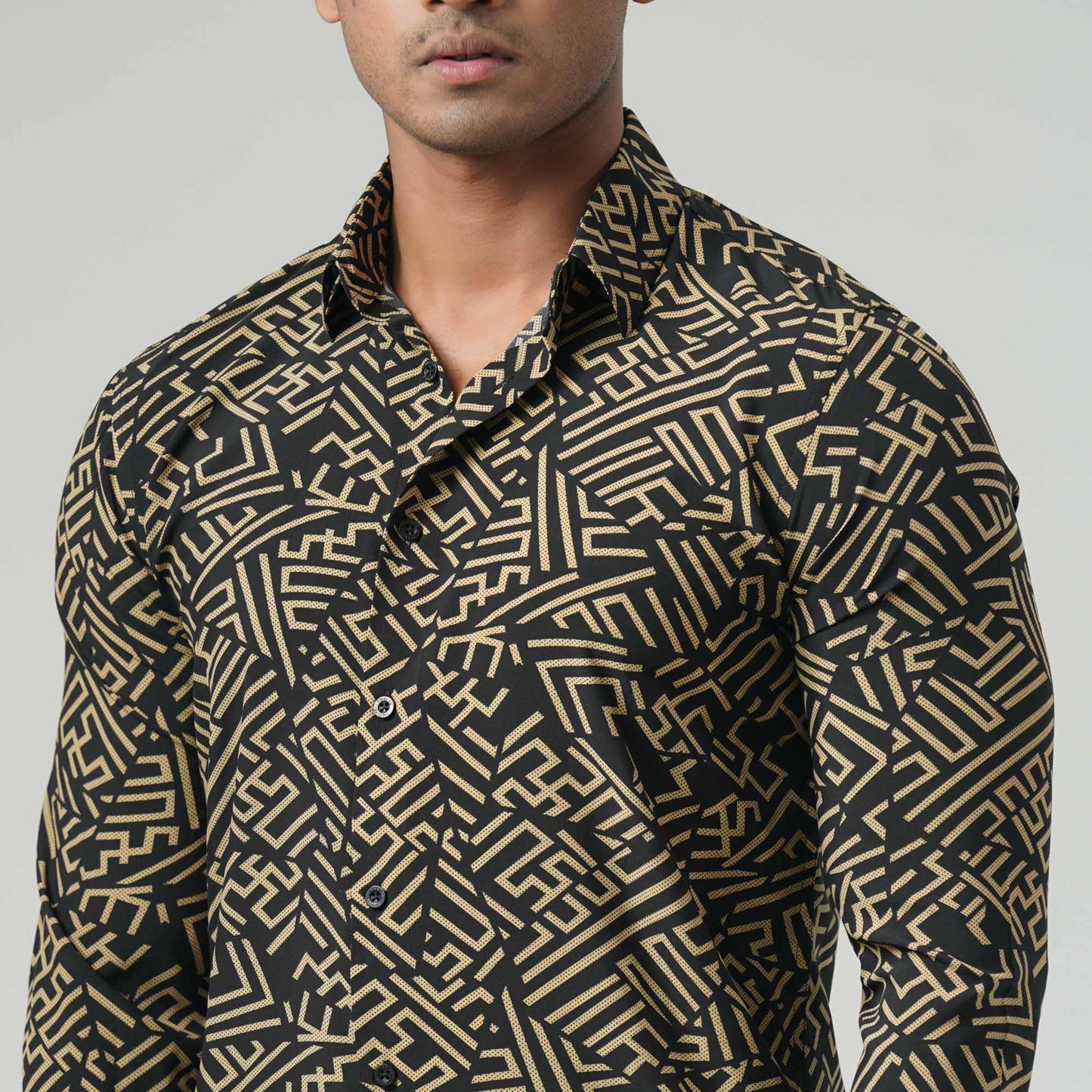 Mens Black L/S Shirt