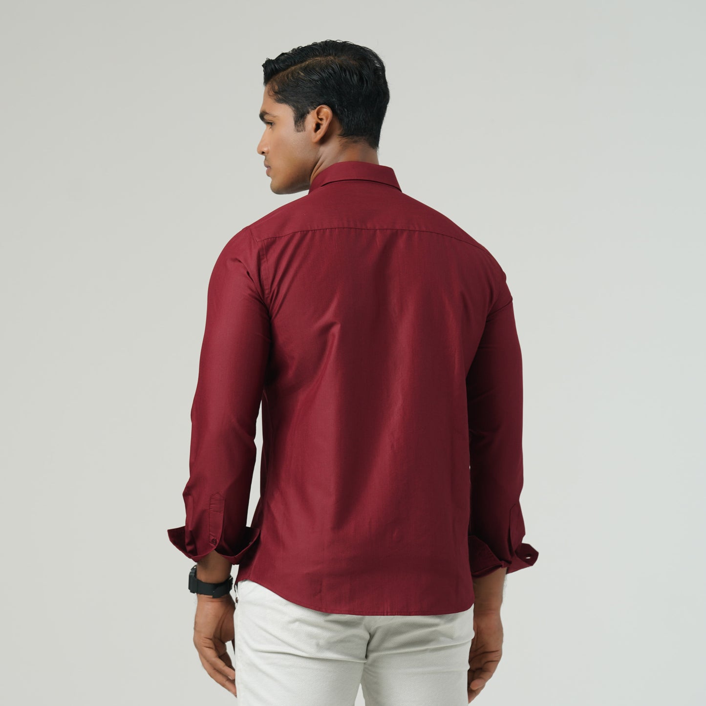 Mens Maroon L/S Shirt