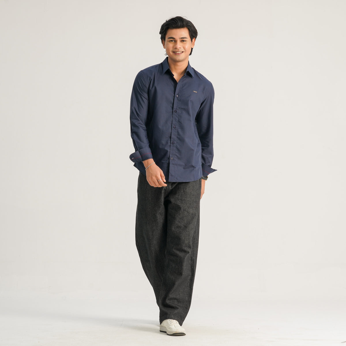 Mens Navy Casual Shirt