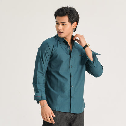 Mens Green Casual Shirt