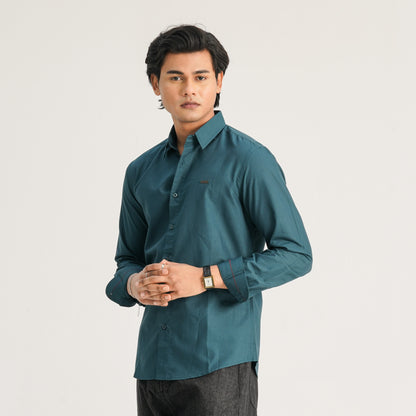 Mens Green Casual Shirt
