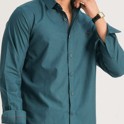 Mens Green Casual Shirt