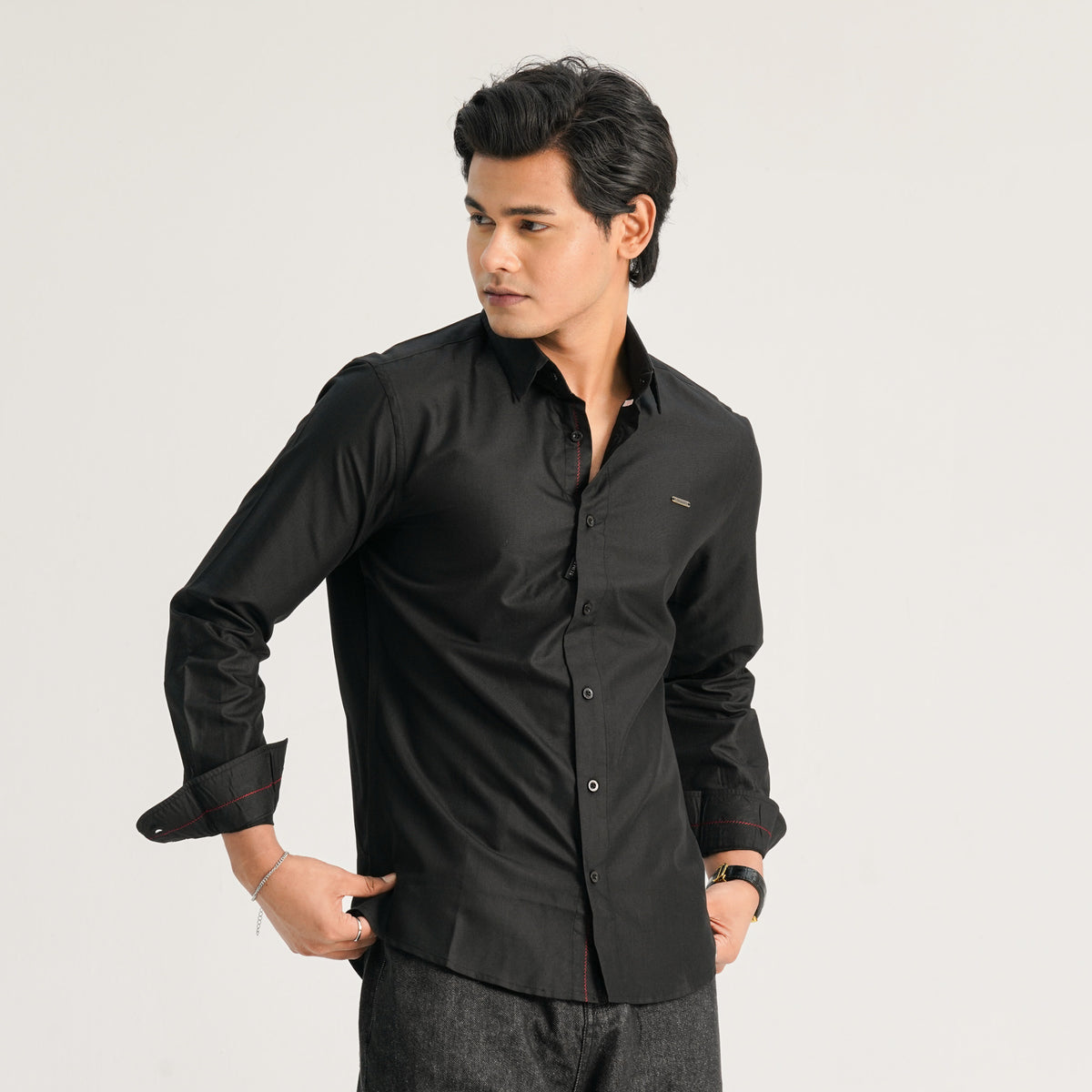 Mens Black Casual Shirt