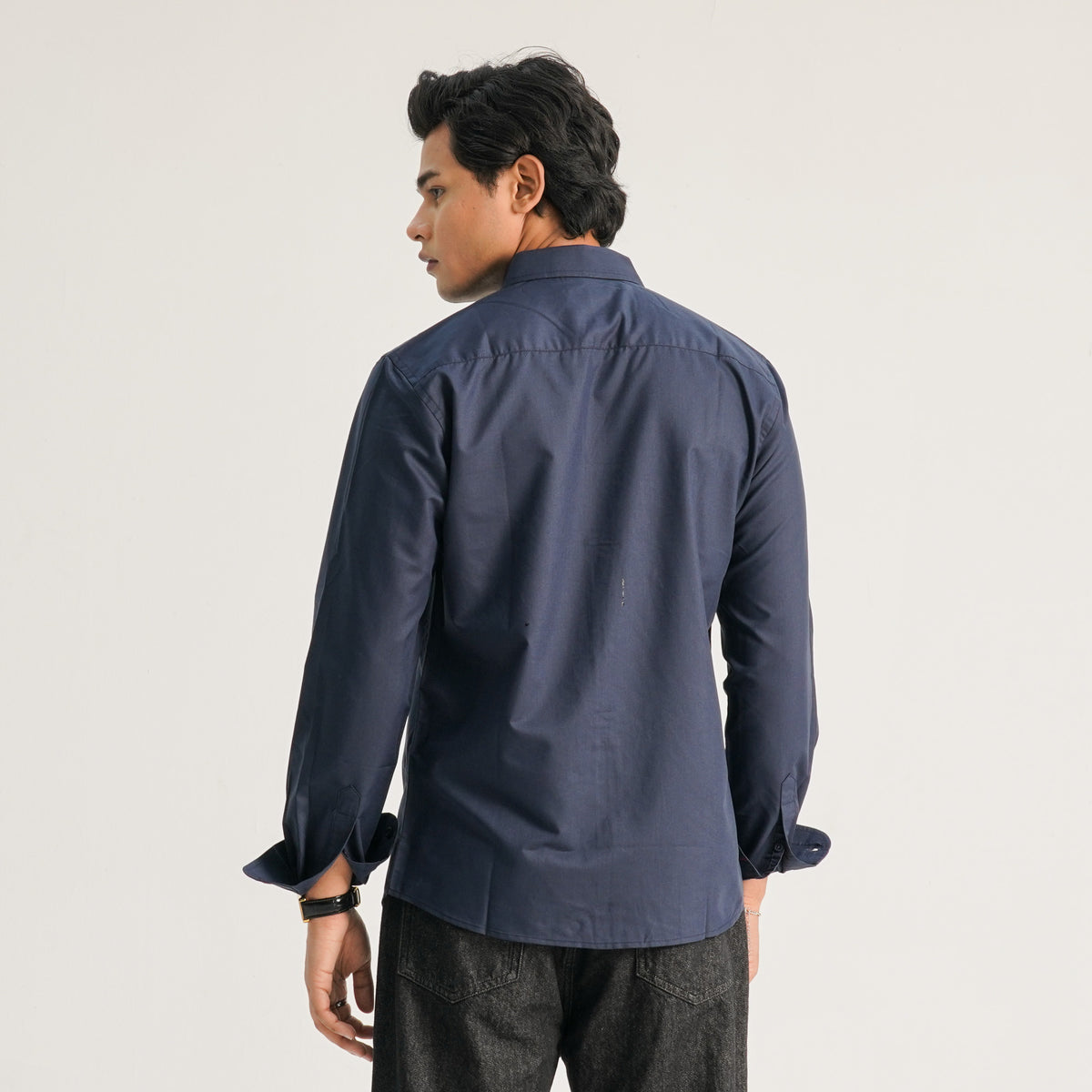 Mens Navy Casual Shirt