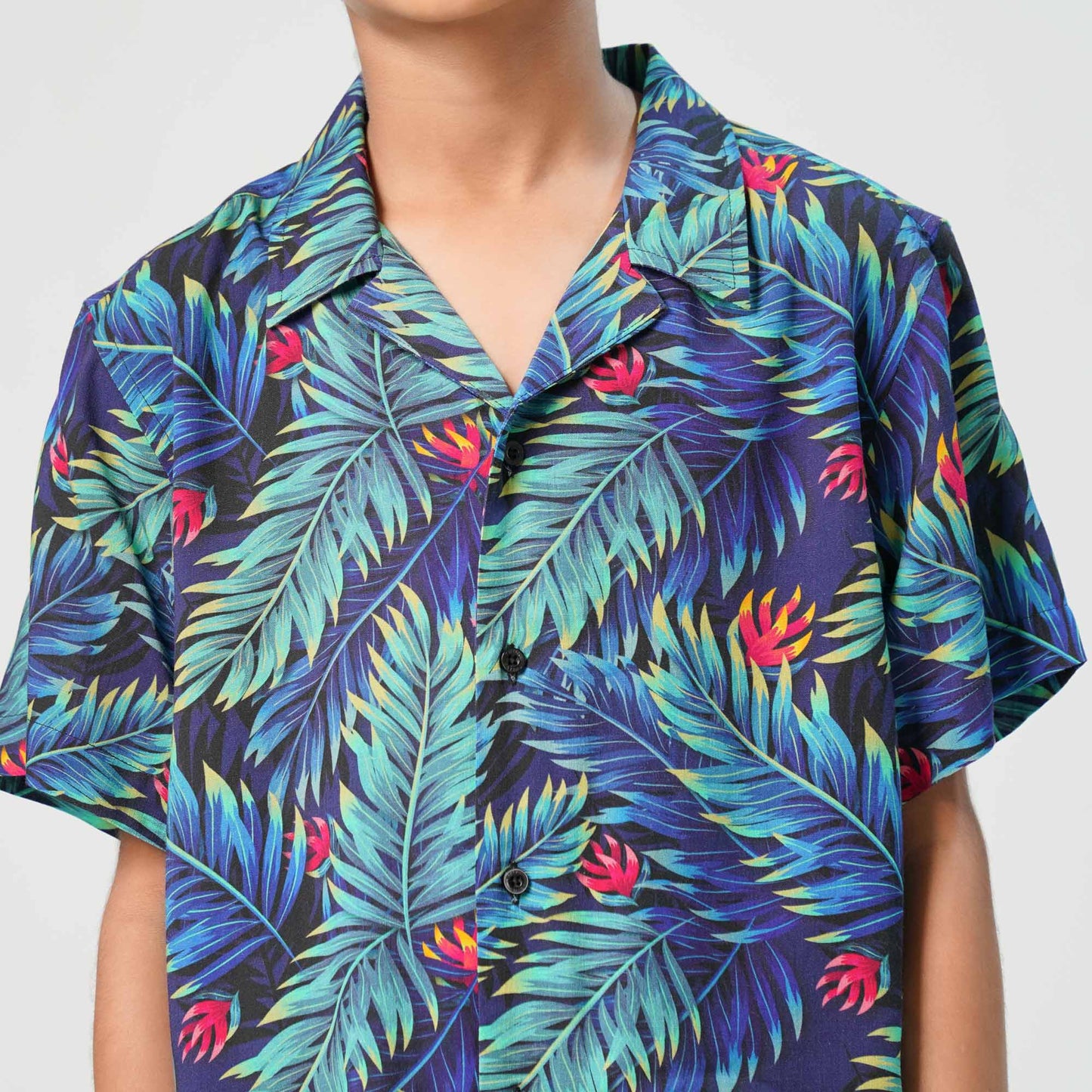 Boys Hawai Green AopShirt