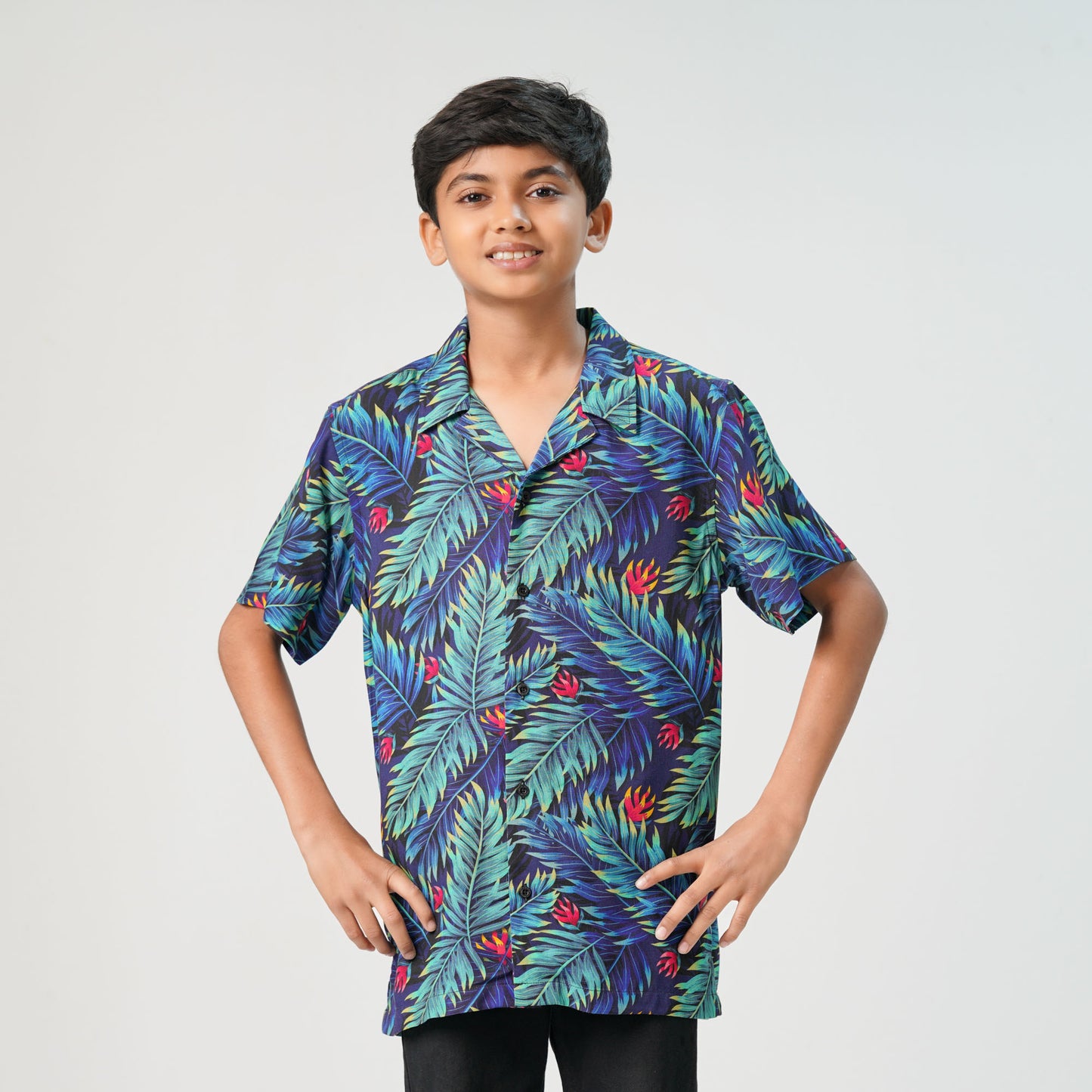 Boys Hawai Green AopShirt