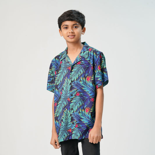 Boys Hawai Green AopShirt