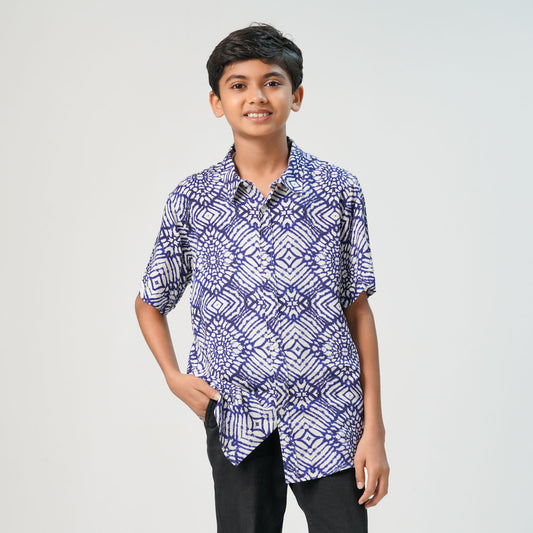 Boys Blue Short Sleeve Shirt