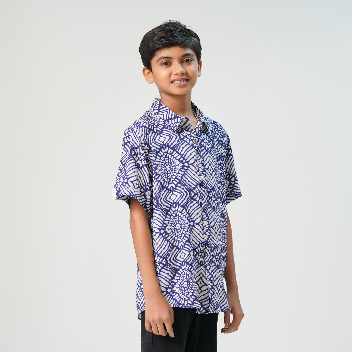 Boys Blue Short Sleeve Shirt