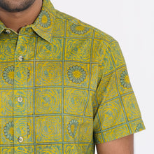 Load image into Gallery viewer, Mens Yellow Printed Cotton Shirt
