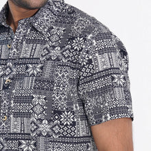 Load image into Gallery viewer, Mens Black Printed Cotton Shirt
