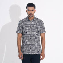 Load image into Gallery viewer, Mens Black Printed Cotton Shirt
