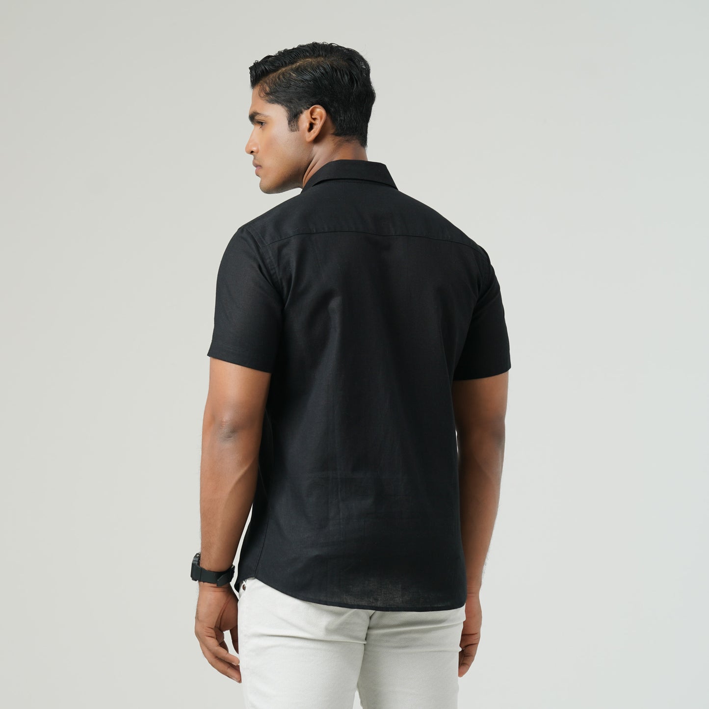 Mens Black Short Sleeve Shirt