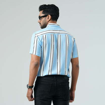 Mens Sky Blue Short Sleeve Shirt