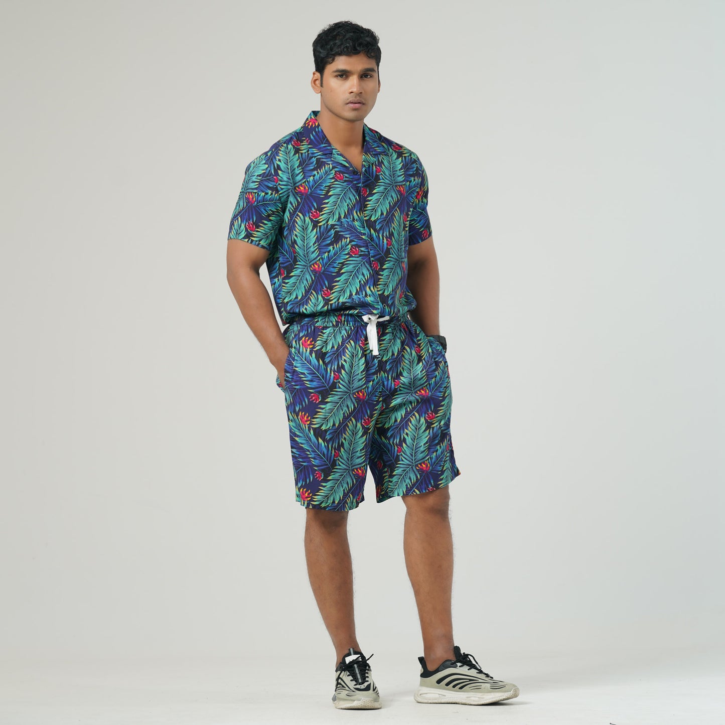 Mens Green Aop Hawai Shirt