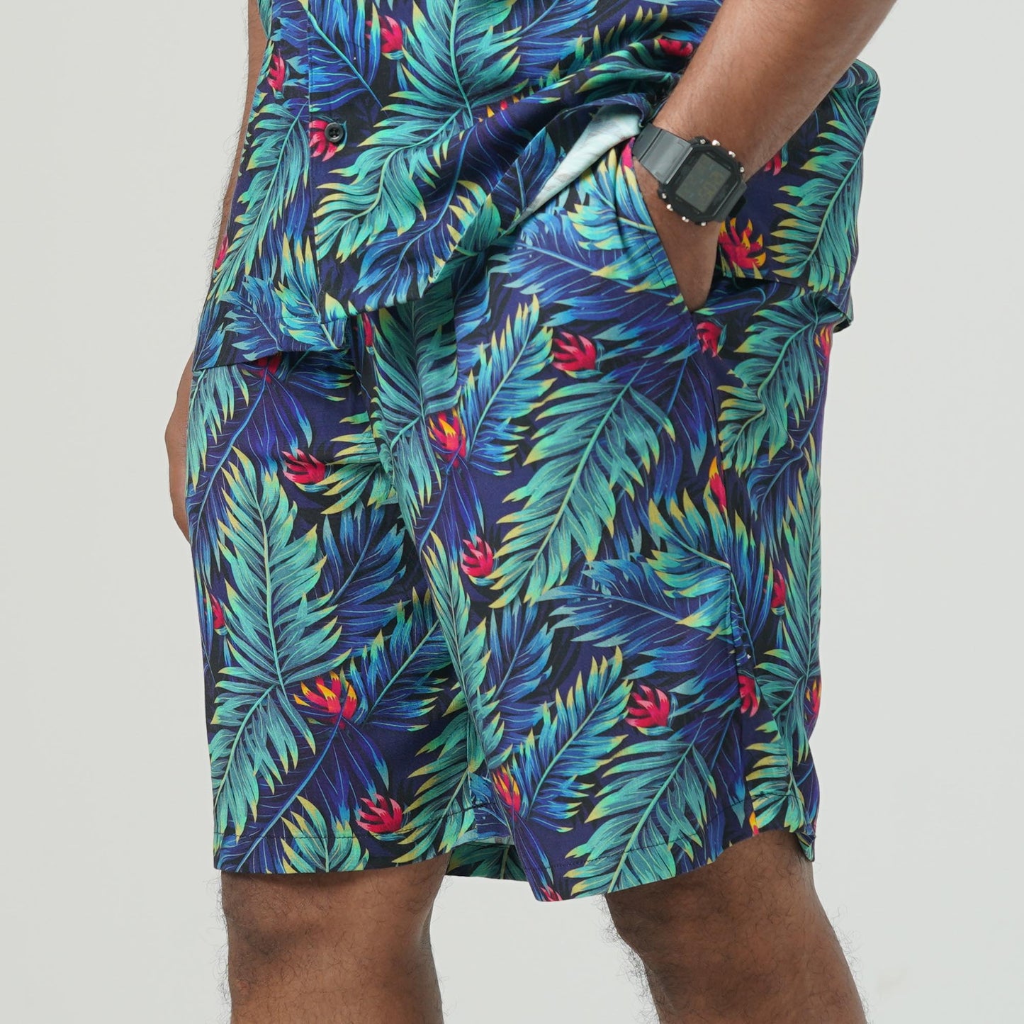 Mens Aop Green Short Pant