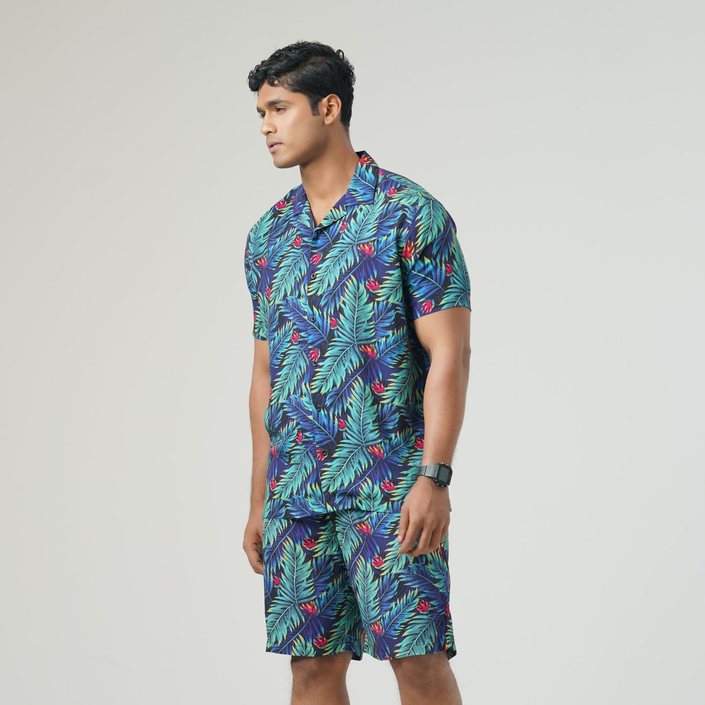 Mens Green Aop Hawai Shirt