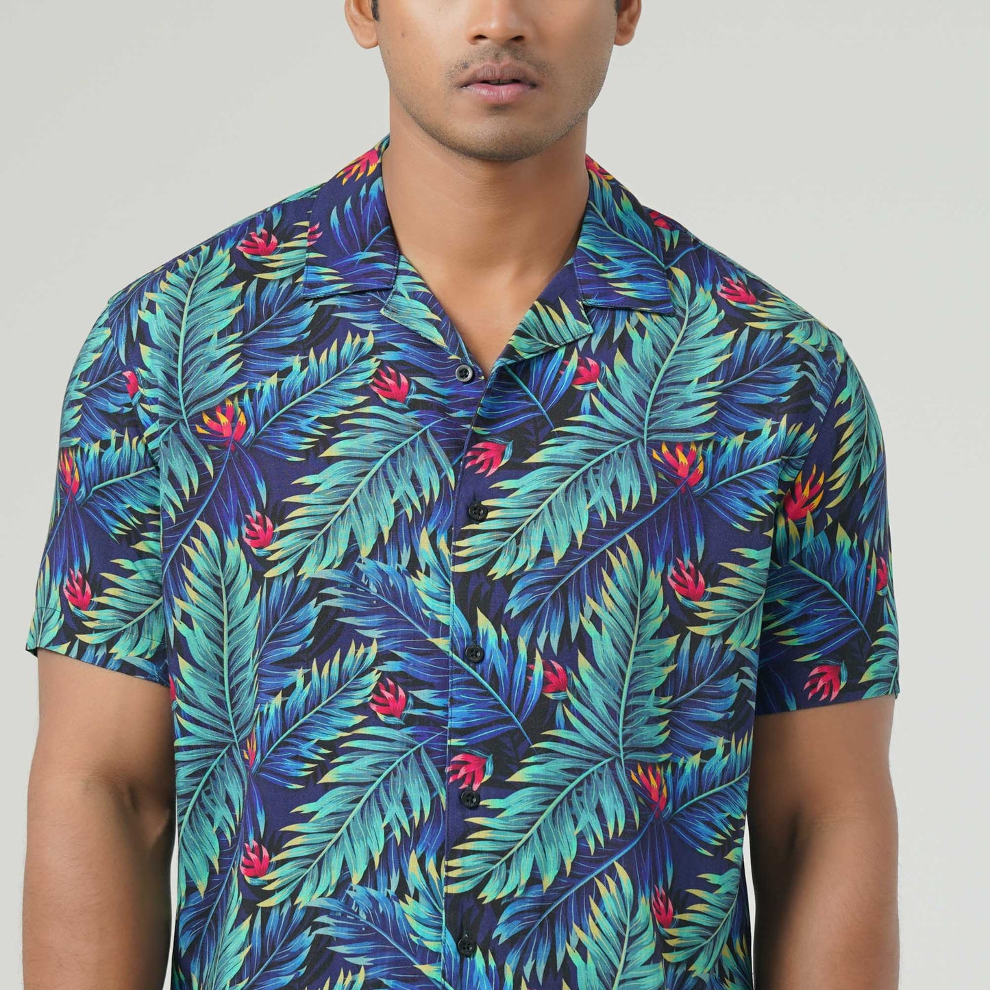 Mens Green Aop Hawai Shirt