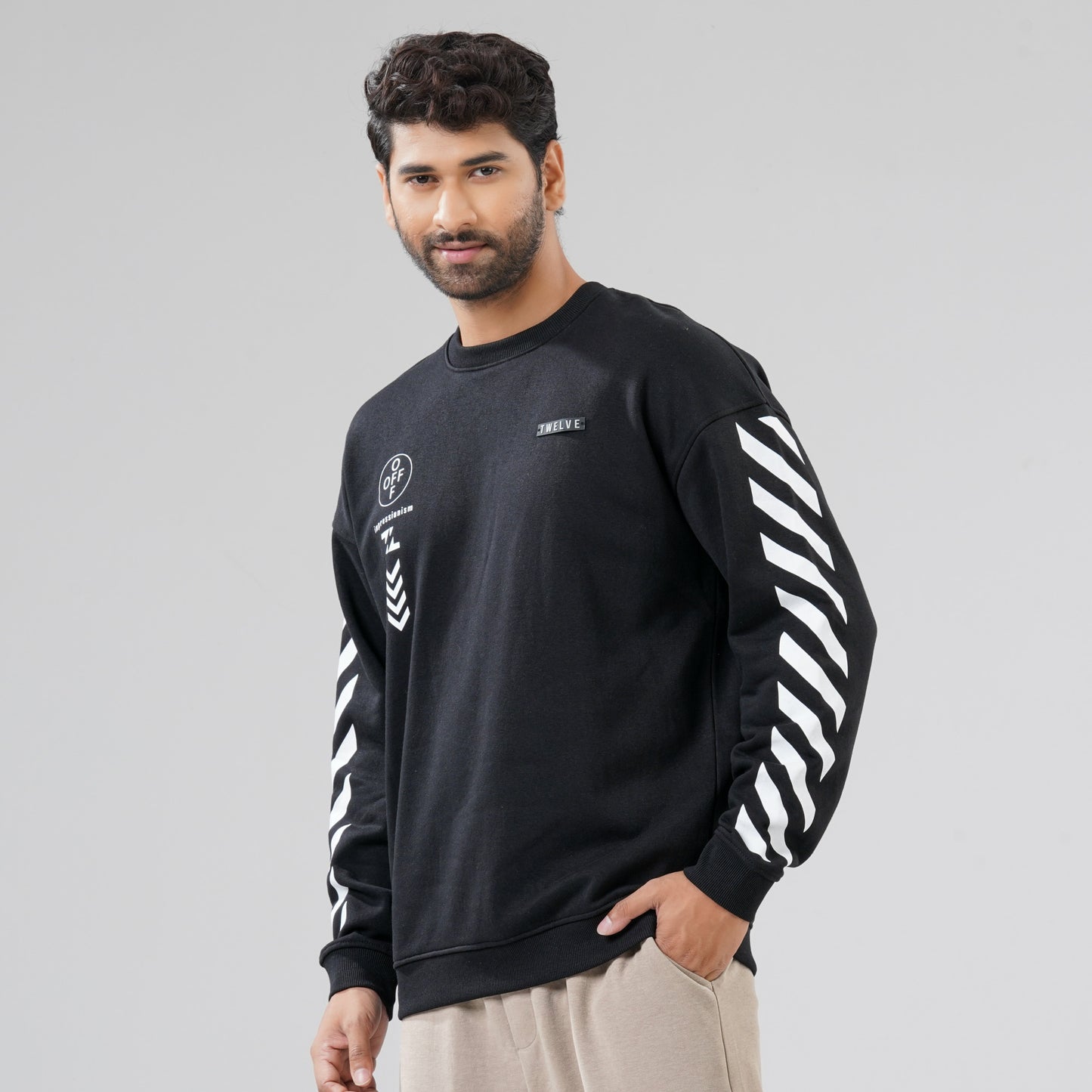 Mens Black Sweat Shirt