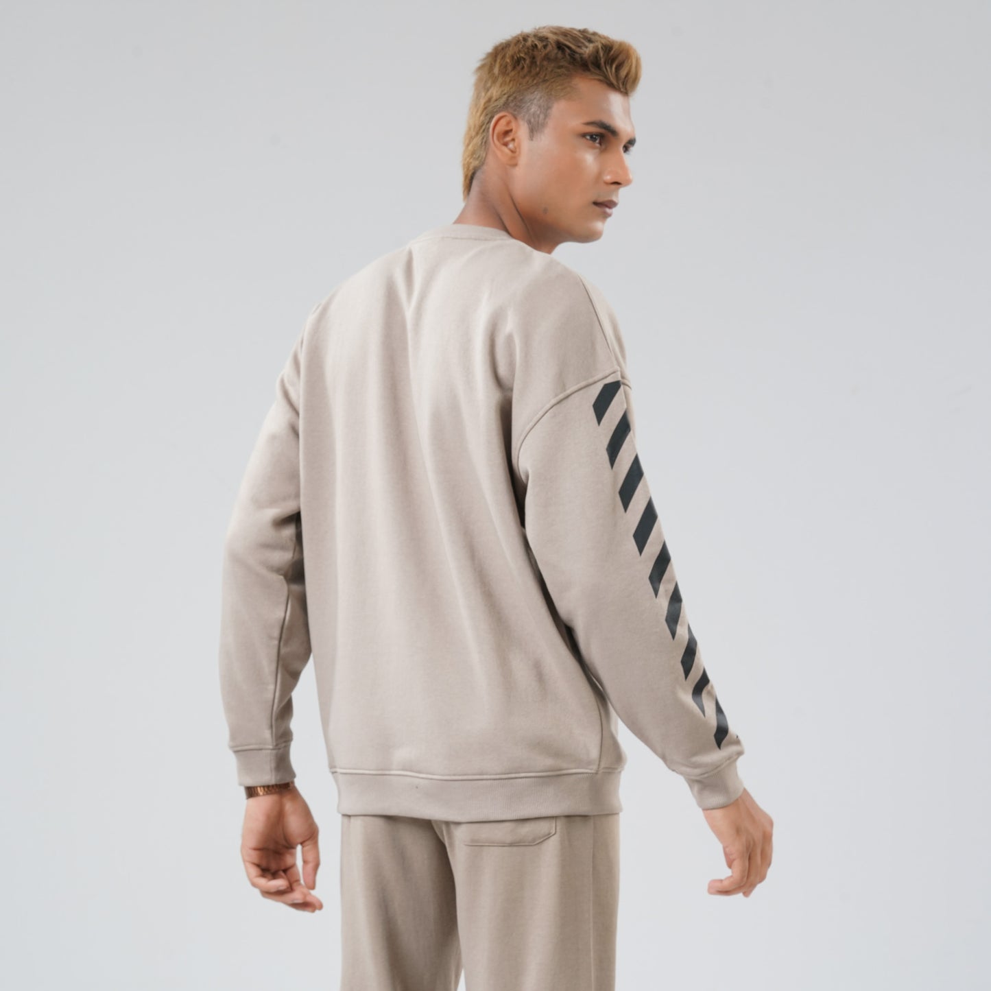 Mens Dark Beige Sweat Shirt