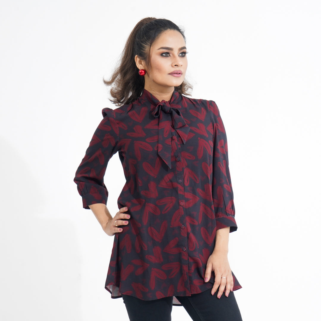 Women Maroon Top