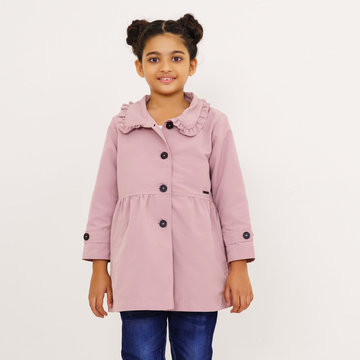 Baby Girls Peach Pink Trench Coat