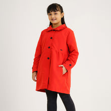 Load image into Gallery viewer, Girls Red Trench Coat
