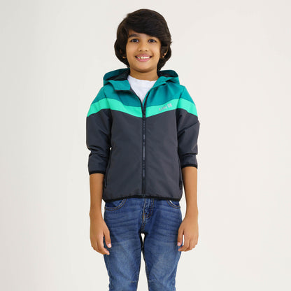Baby Boys Green & Gray Windbreaker