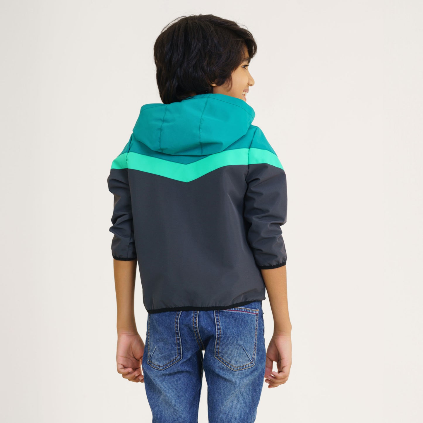 Baby Boys Green & Gray Windbreaker