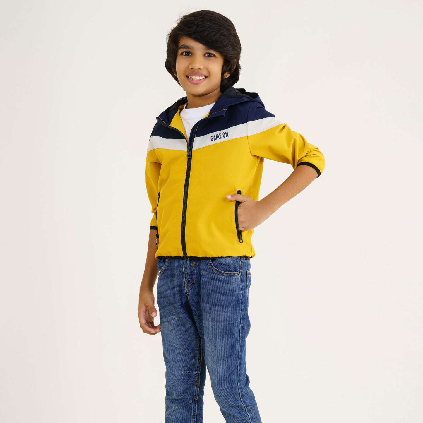 Baby Boys Mustard & Navy  Windbreaker