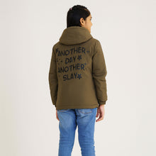 Load image into Gallery viewer, Girls Olive Windbreaker
