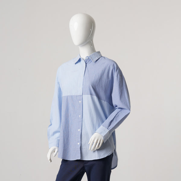 LADIES CASUAL SHIRT-BLUE-1