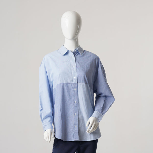 LADIES CASUAL SHIRT-BLUE-1