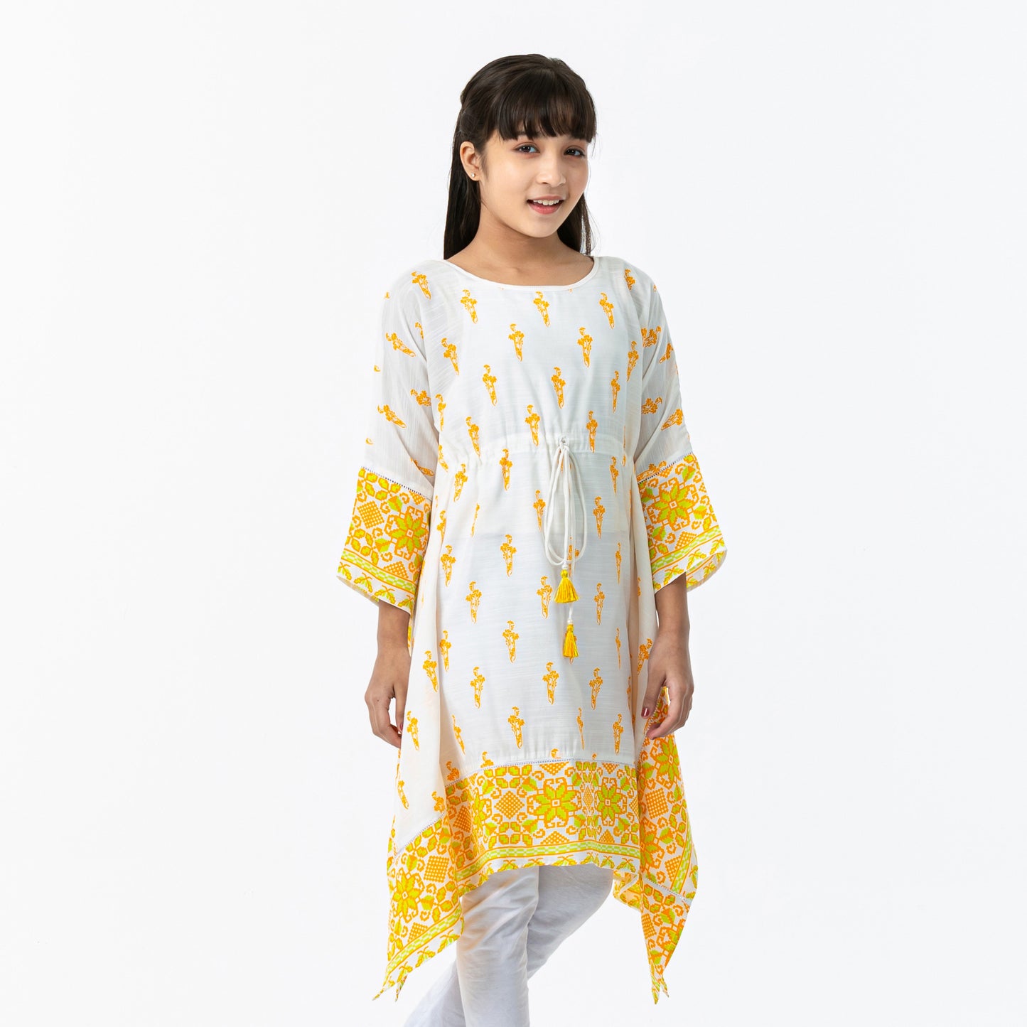 Girls White Kaftan