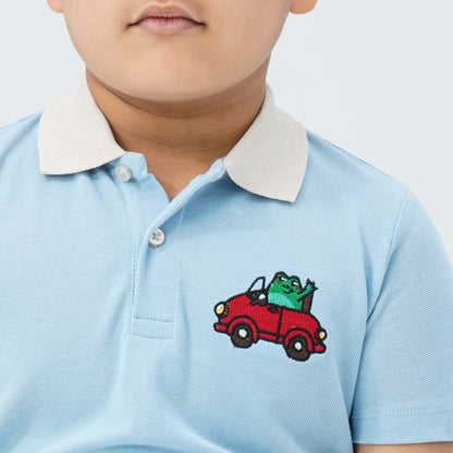 Baby Boy's Sky Blue Cotton Polo