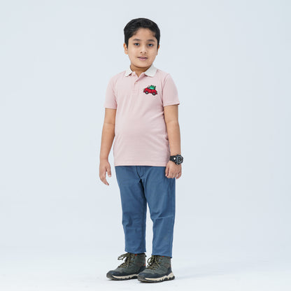 Baby Boy's Pink Cotton Polo