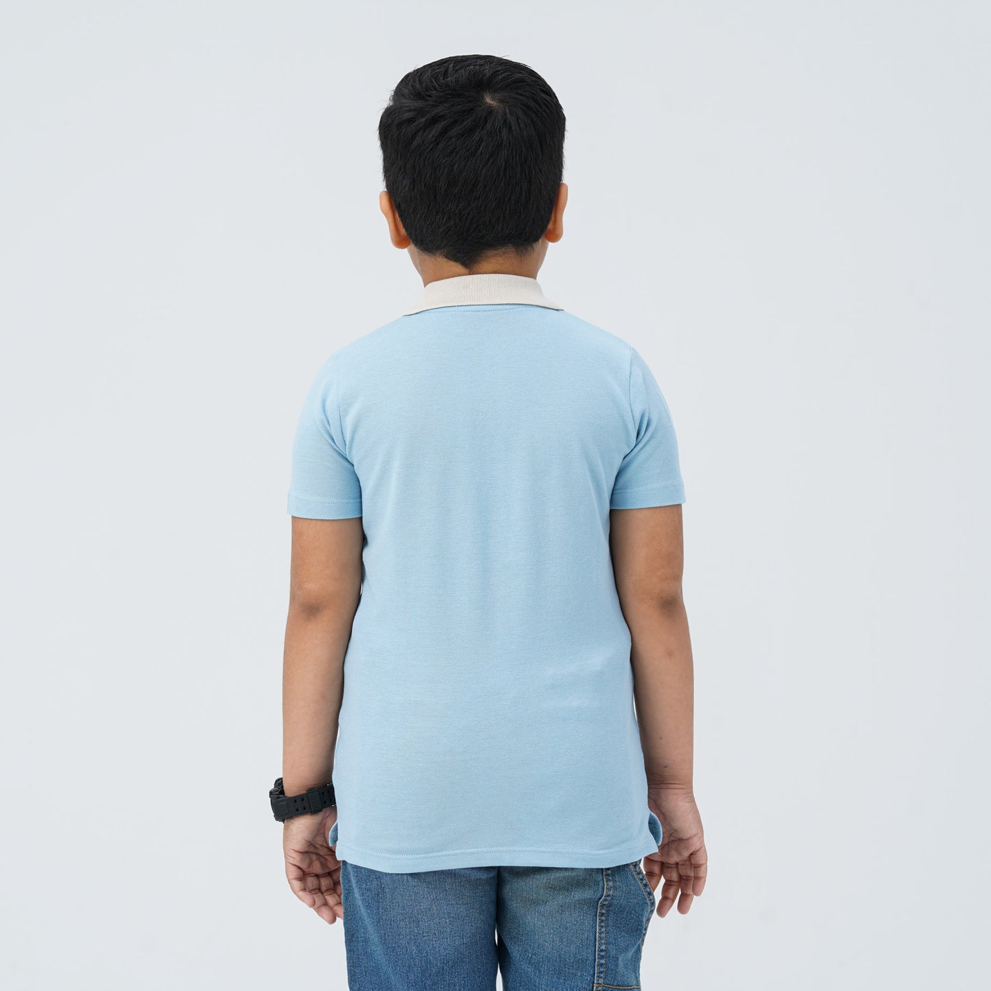 Baby Boy's Sky Blue Cotton Polo
