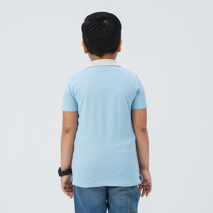 Baby Boy's Sky Blue Cotton Polo