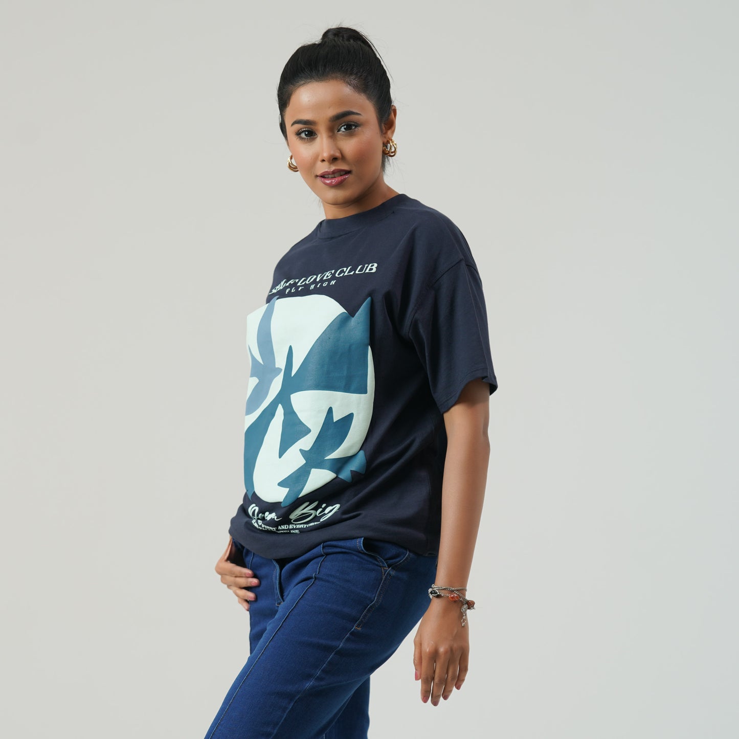 Womens Navy Blue T-shirt