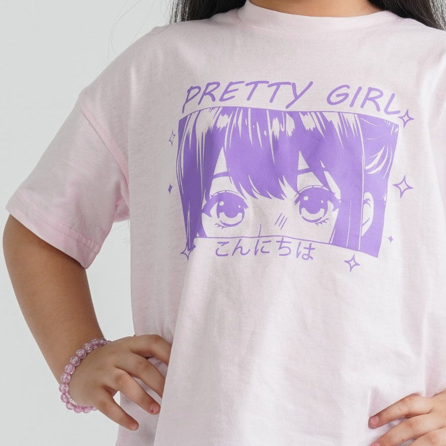 Girl’s Baby Pink Cotton T-Shirt