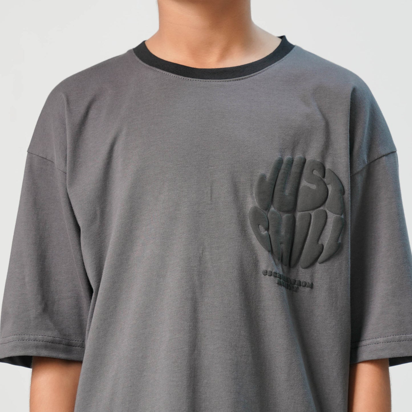 Boys Gray Oversized T-Shirt