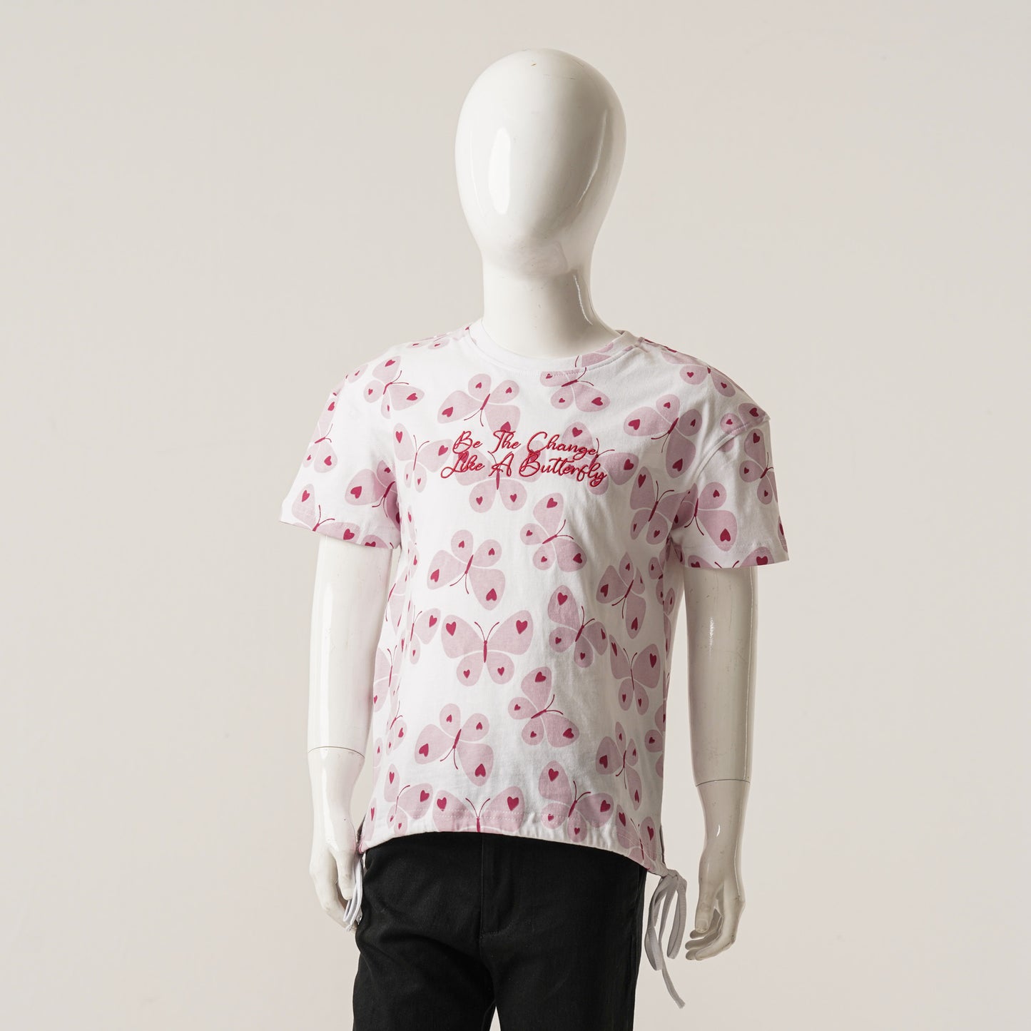 Girls White Aop T-Shirt