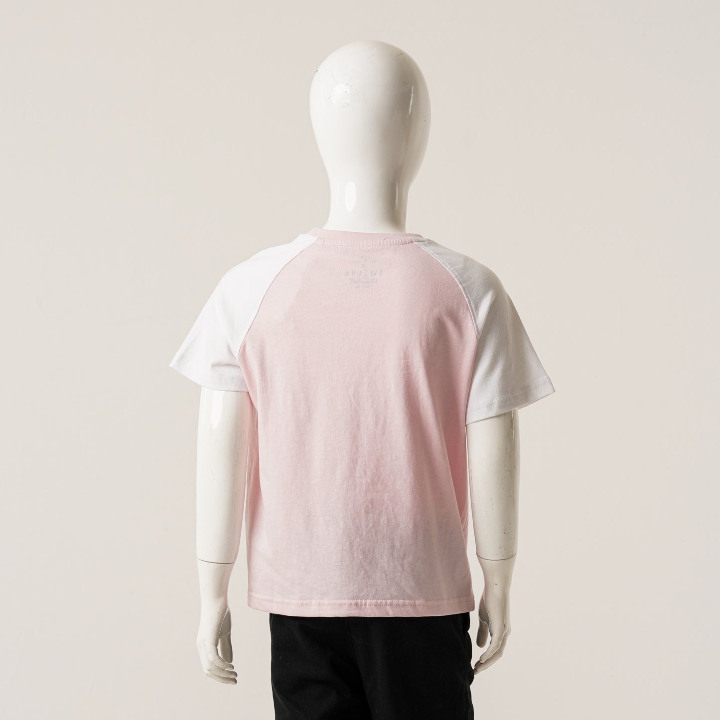 Girls Baby Pink & White T-Shirt