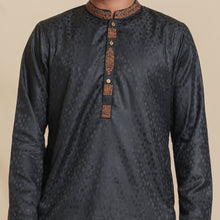 Load image into Gallery viewer, Mens Embroidery Panjabi- Black
