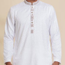 Load image into Gallery viewer, Mens Embroidery Panjabi- White
