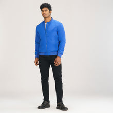 Load image into Gallery viewer, Mens Blue Bomber Jacket
