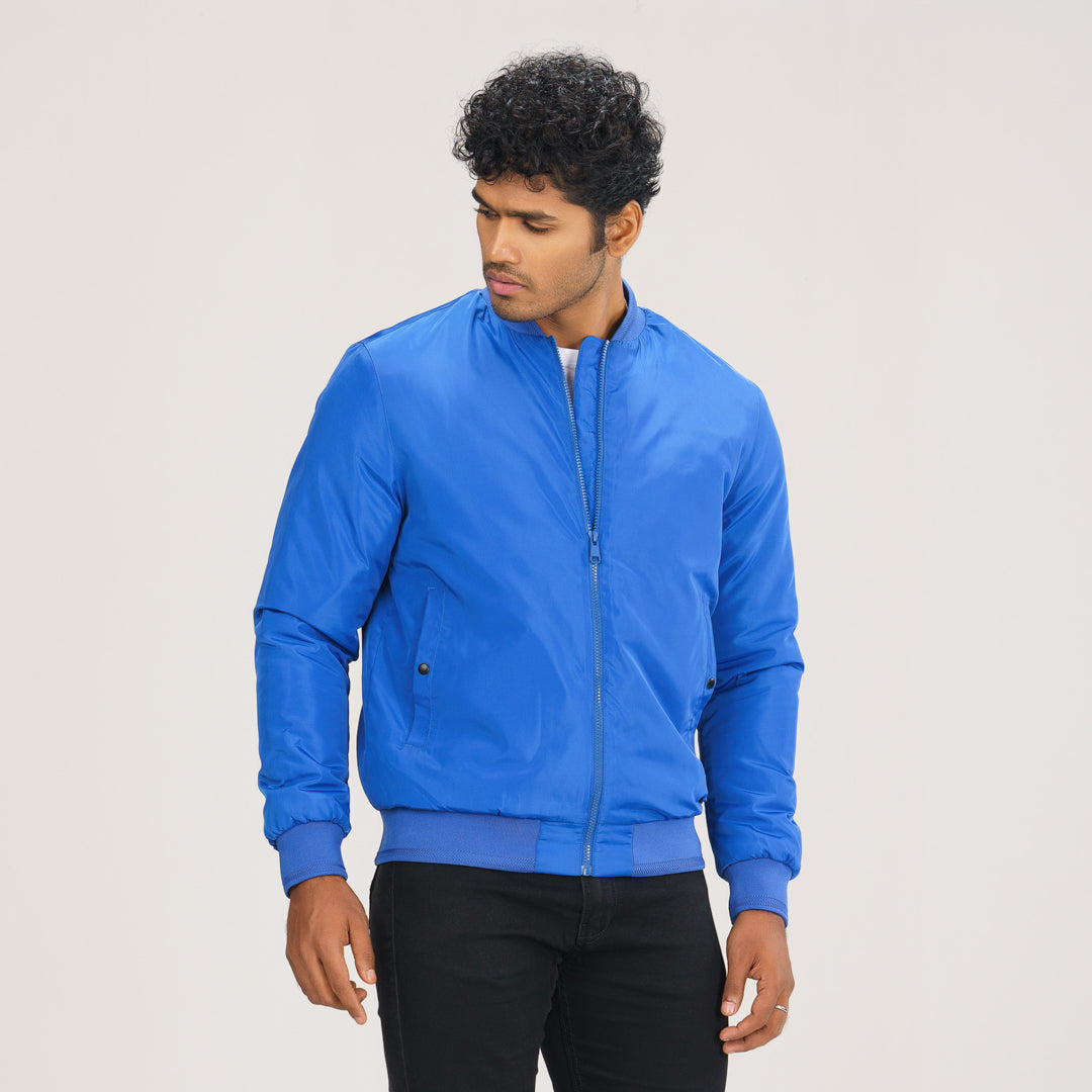 Mens Blue Bomber Jacket