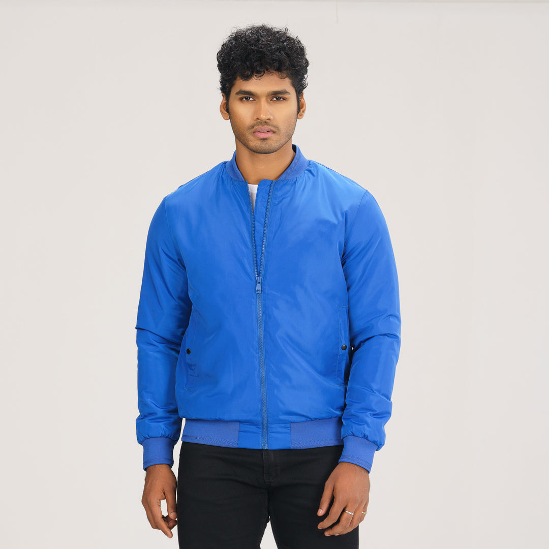 Mens Blue Bomber Jacket